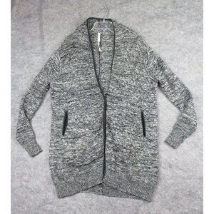 Lululemon Cardi All Day Oversized Cardigan Women XS Small Gray Black Merino Wool